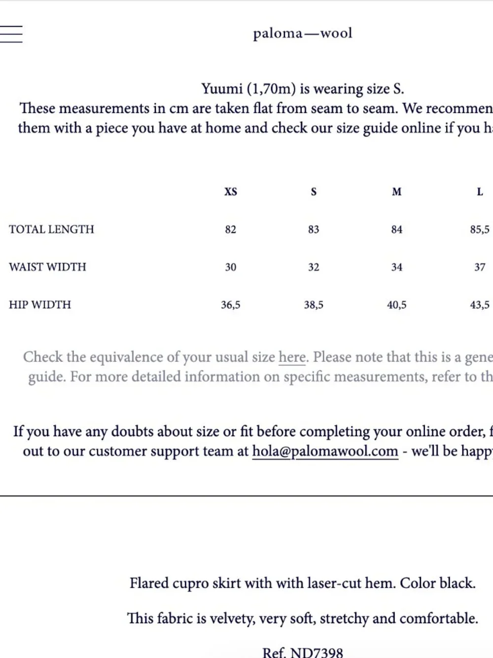 Paloma Wool Vicky Flared Cupro Skirt (Black, size M) - Picture 13 of 14